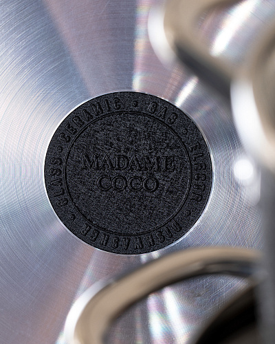 Комплект алюминиевой посуды Titanium 18см, 22см, 26см, 26см - темно синий. 7 предметов.