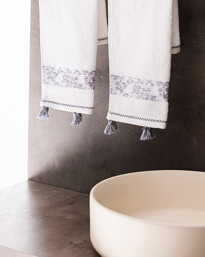 Набор полотенец для рук Fayette из 2 шт., 30x46 см. - белый