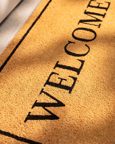 Придверный коврик Vignes 45x75 см. - горчичный / черный