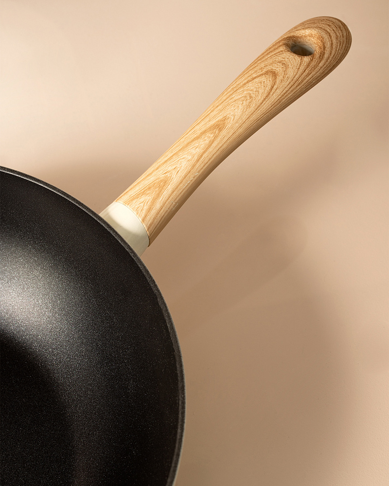 Сковорода Manon Wok с крышкой 30x9 см, алюминий