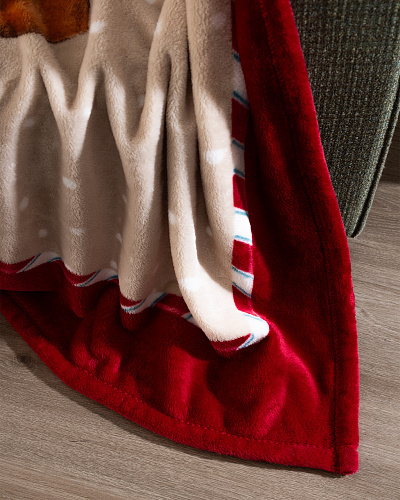 Плед Mezillac Welfsoft Polar 130x170 см, красный/бежевый