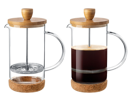 Френч-пресс Bern из боросиликатного стекла, 600мл 