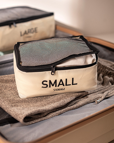 Органайзер для чемодана Eva 25x16x10 см. - кремовый