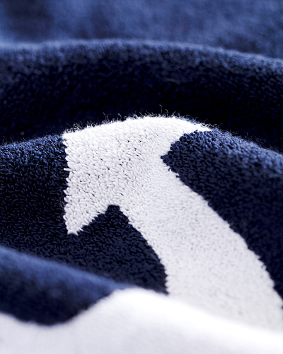 Полотенце для ног Anchor Yacht Collection 50x80 см. - темно-синее / белое