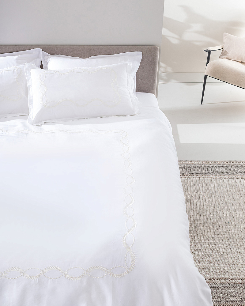 Комплект постельного белья двуспальный Marguerite с 2 пододеяльниками и 4 наволочками 240x260 см, хлопок