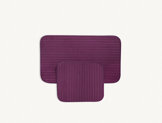 Набор ковриков для ванной Mathilda из 2 шт., 60x100+50x60 см. - сливовый