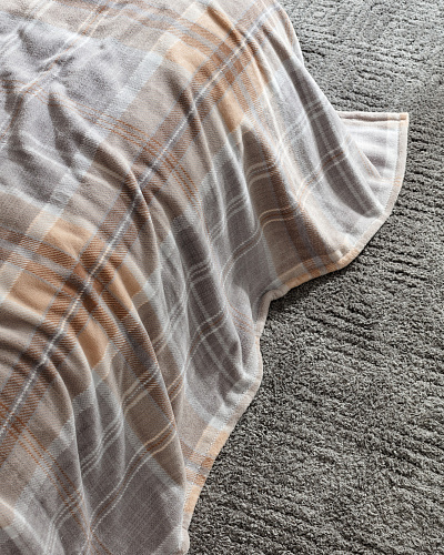 Плед Tignes Welsoft с принтом 200x220 см. - серое / бежевое