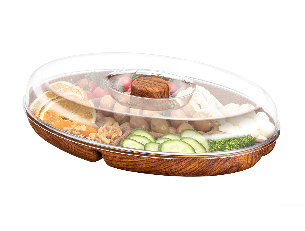 Чаша Angers из пяти секций 23,5x31x6,5 см. - Светло-коричневый