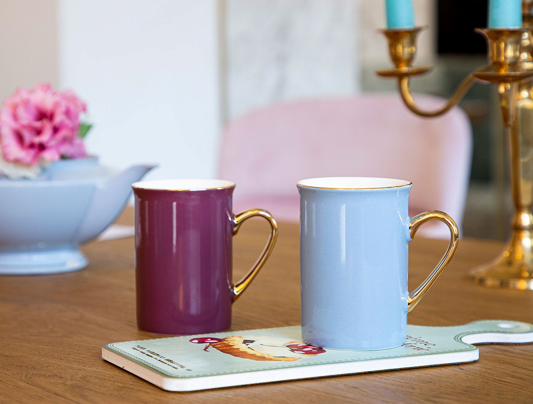 Фарфоровая кружка Achiko 225мл - сливовый