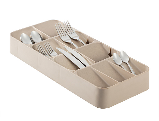 Органайзер для кухонного ящика Grand 16,5x38,5x5,2 см. - светло-бежевый