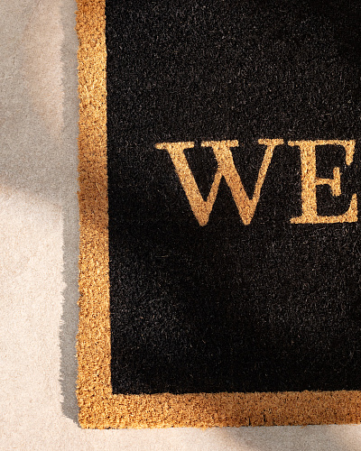 Придверный коврик Batignolles 45x75 см. - горчичный / черный