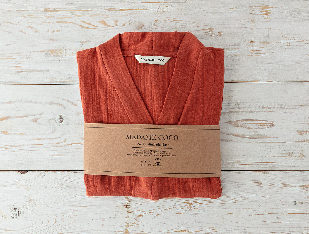 Банный унисекс халат Zoe L-XL, хлопок