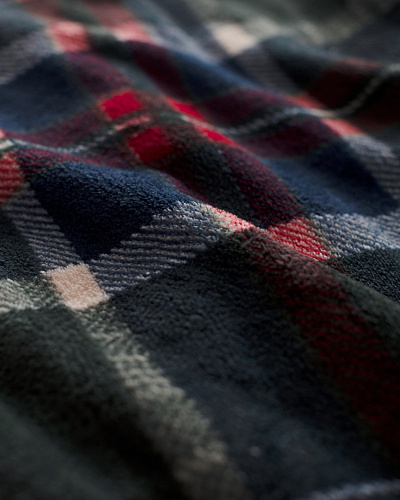 Плед Tignes Welsoft с принтом 150x220 см. - темно-зеленый