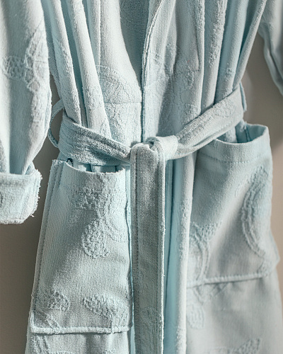 Женский халат Rochelle Shawl Collar L-XL р. - голубой