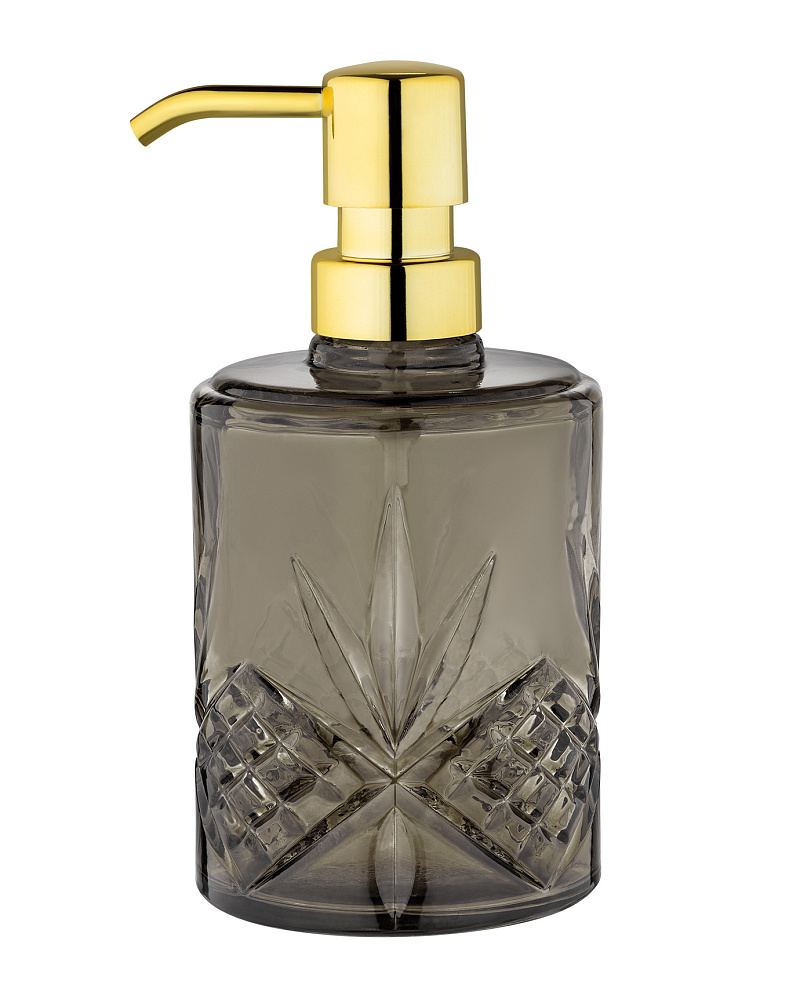 Стеклянный дозатор для жидкого мыла Aron - серый