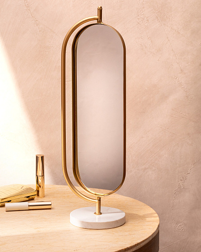 Зеркало Goldie 12x10x39,5 см. - золотистая