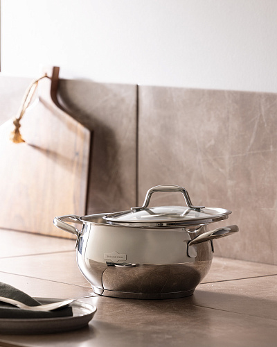 Кастрюля глубокая Vera 2,5 л. - серебристая