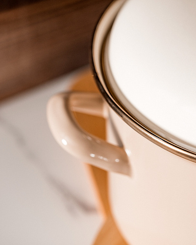 Кастрюля Bonneville с крышкой 4,5 л. - бежевая