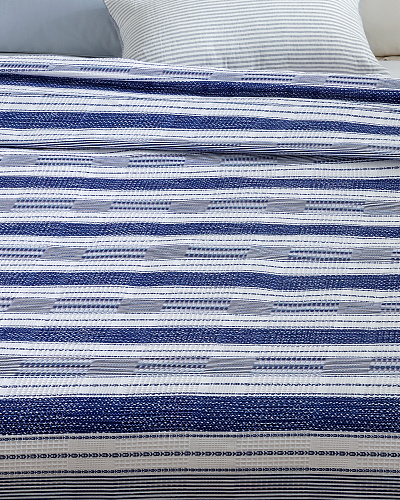 Покрывало полутораспальное Vermont с принтом 200x220 см. - хлопок