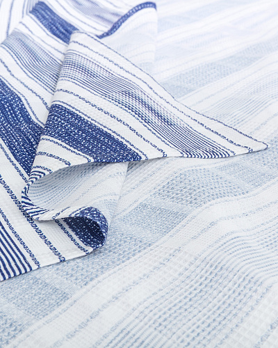 Покрывало полутораспальное Vermont с принтом 200x220 см. - хлопок