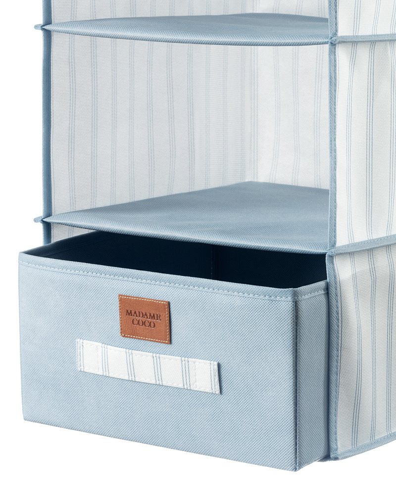 Органайзер для шкафа Nuage с 4 отделениями 30x30x75 см. - белый / голубой