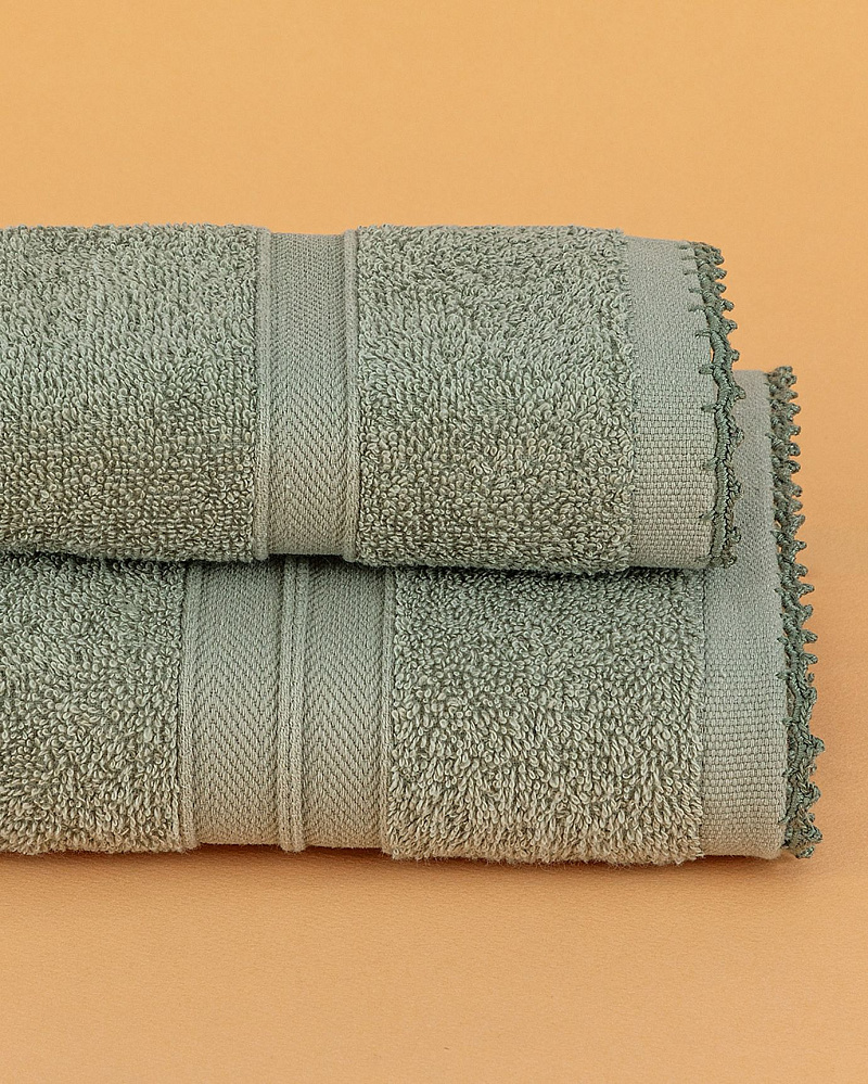 Полотенце для лица Bellamy 50x70см - зеленое