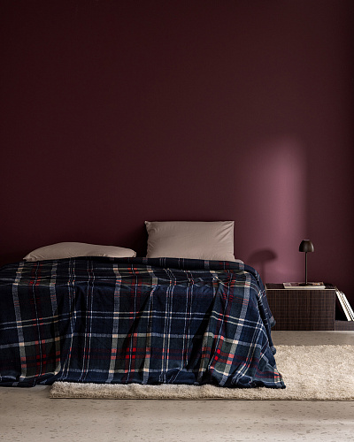 Покрывало полутораспальное Tignes 200x220 см. - темно-синее