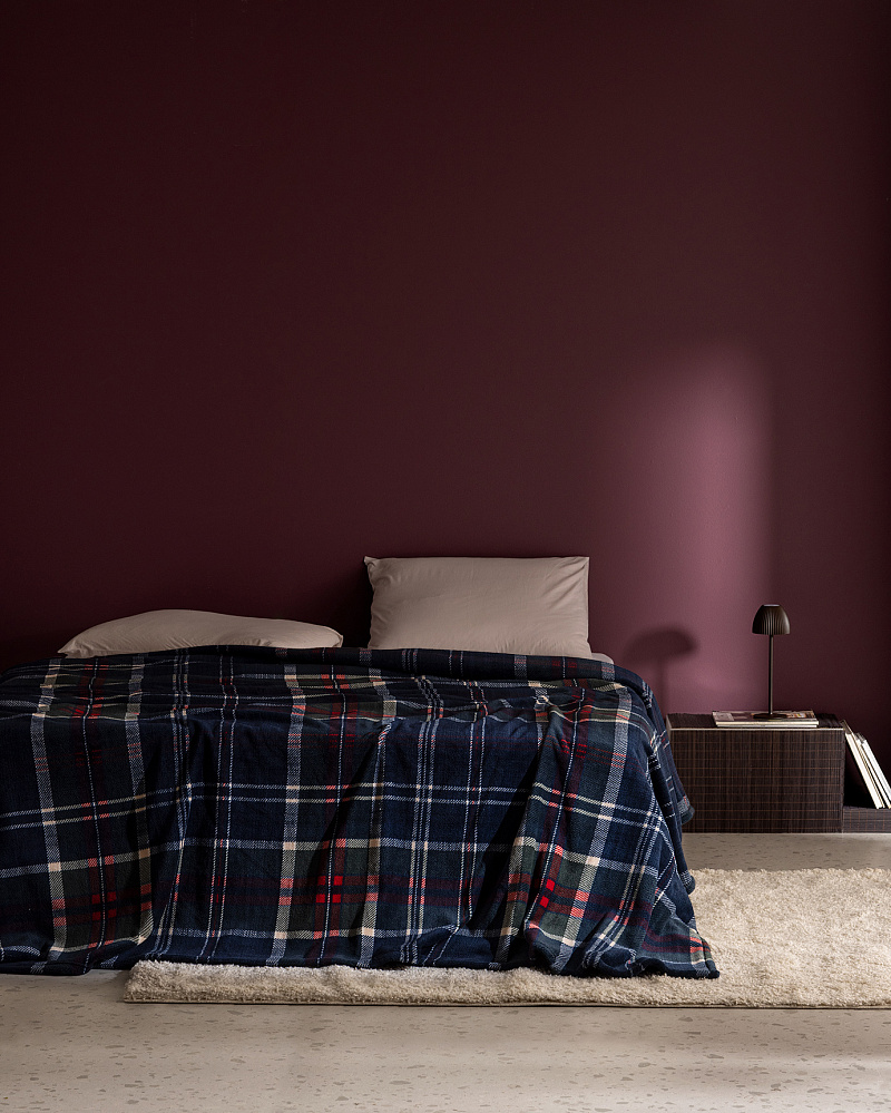 Покрывало полутораспальное Tignes 200x220 см. - темно-синее