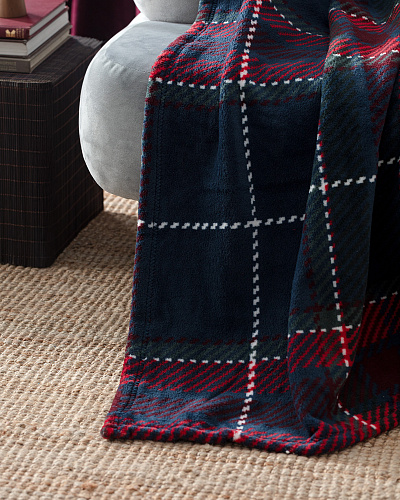 Плед Antonin с принтом 130x170 см. - синий