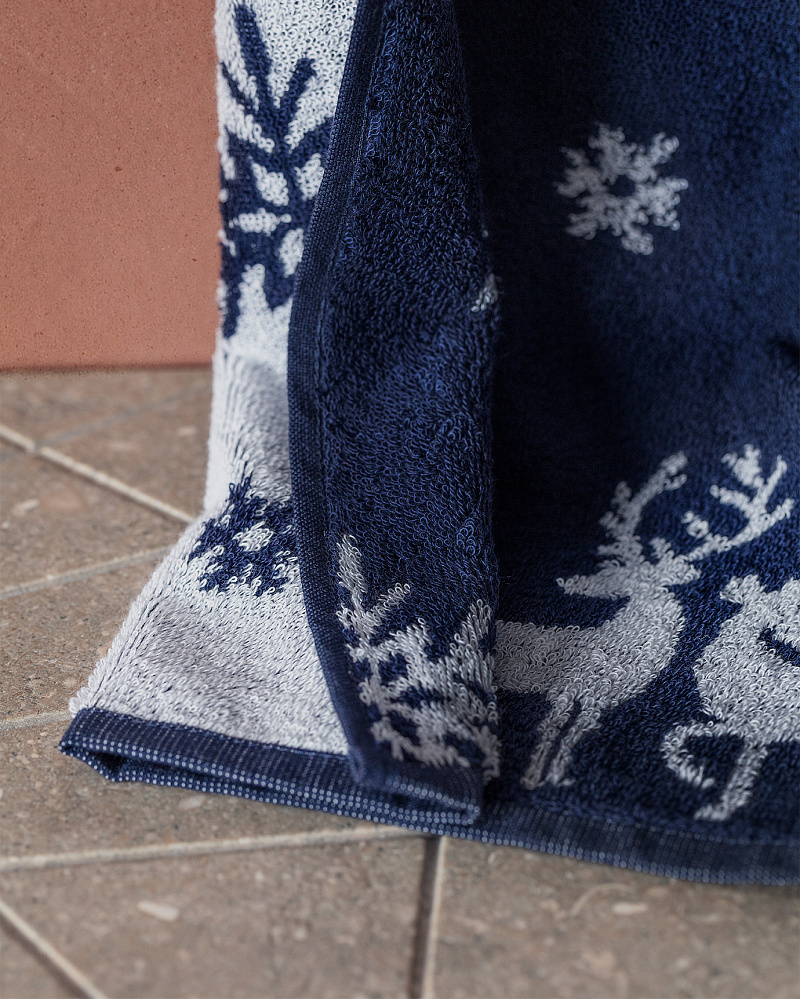 Полотенце для лица Cervus 50x70 см. - темно-синее