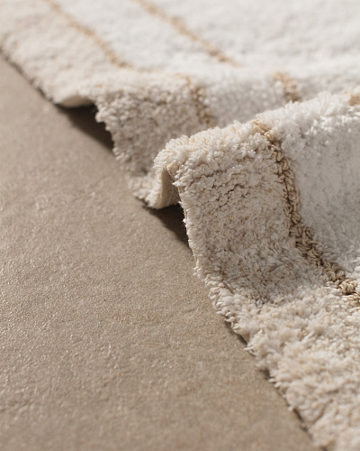 Коврик для ванной Giverny 50x80 см. - бежевый / белый