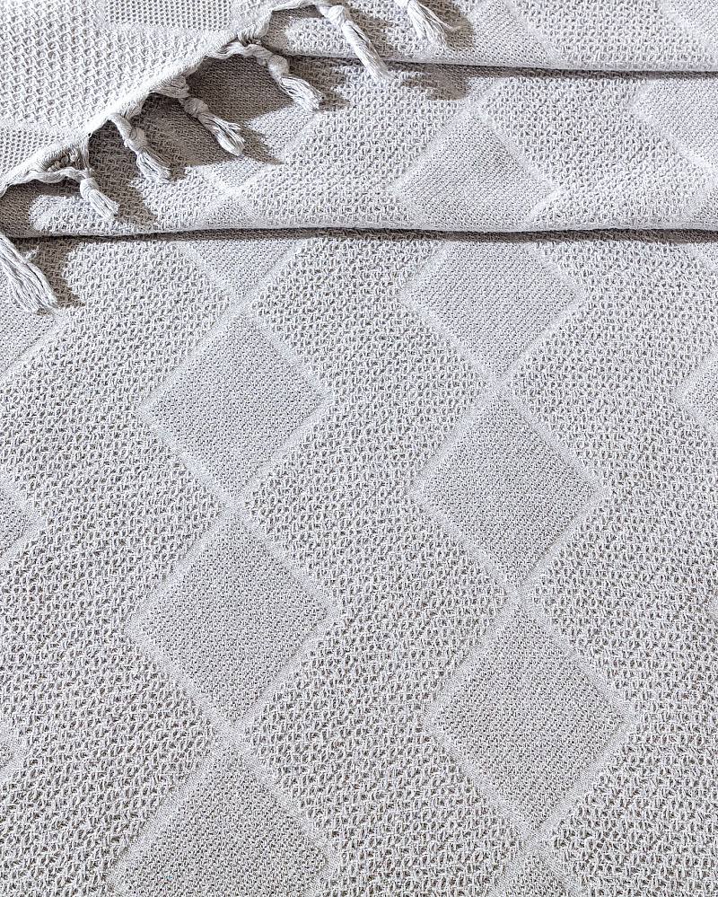 Покрывало двуспальное Basıle 200x220 см. - светло-серое