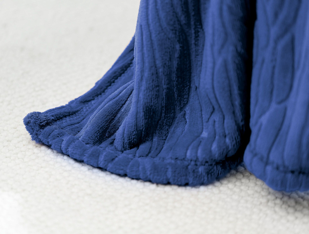 Плед Jacques Welsoft Emboss 130х170 см. - синий