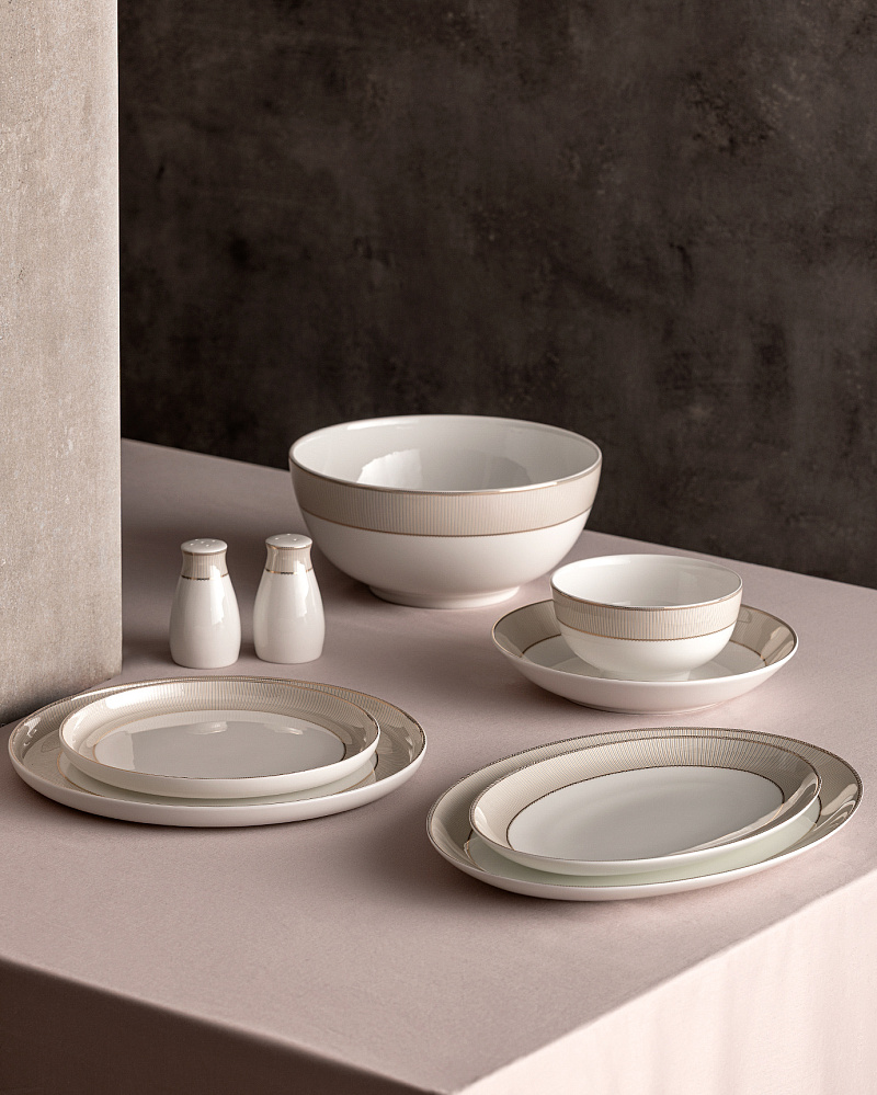 Столовый сервиз Adela из 56 предметов, - фарфор