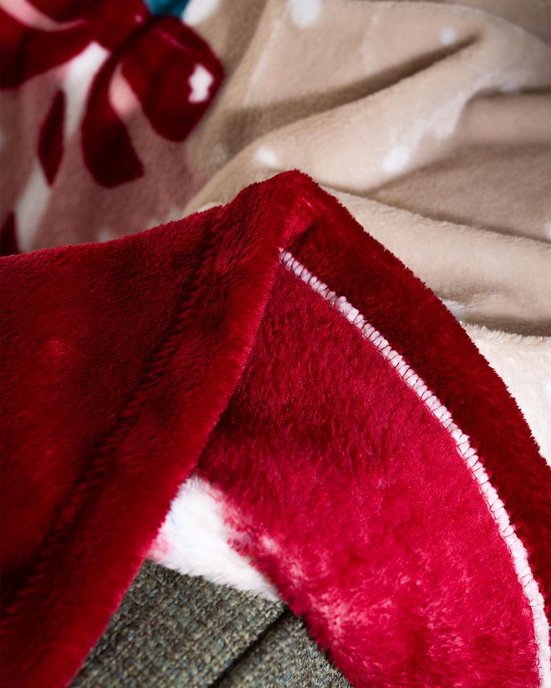 Плед Mezillac Welfsoft Polar 130x170 см, красный/бежевый