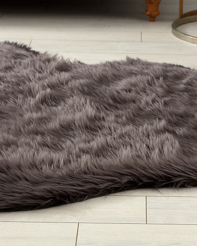Плюшевый коврик Leila 120x180 см. - темно-серый