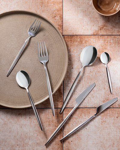 Набор столовых приборов Freya из 42 шт. - серебристый
