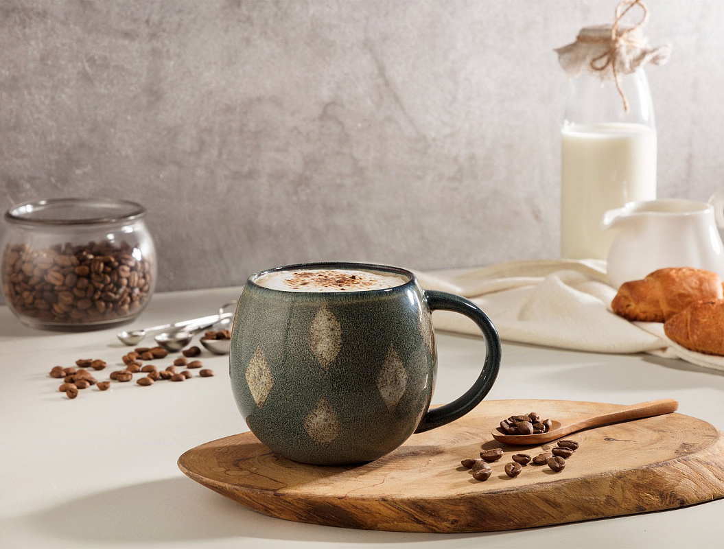 Керамическая кружка BEL Monique 475мл - темно-зеленый