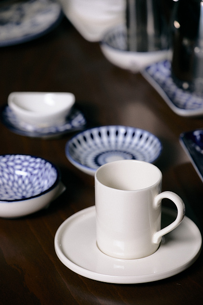 Кофейный набор Dory из 12 шт., 110 мл. - белый