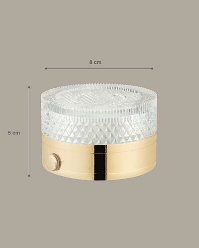 Сенсорный светильник Claire Touch 8x8x5 см. - золотистый