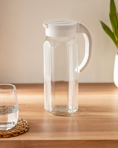 Кувшин Madelyn 1500 мл. - прозрачный / экрю