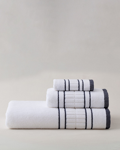 Полотенце для лица Martin 50x90 см. - белое / синее