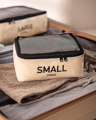 Органайзер для чемодана Eva 25x16x10 см. - кремовый