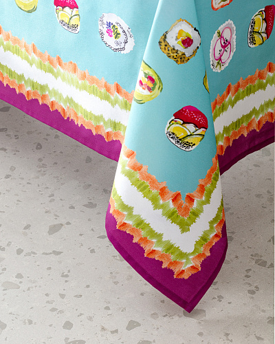 Скатерть Paulina 150x200 см. - голубая