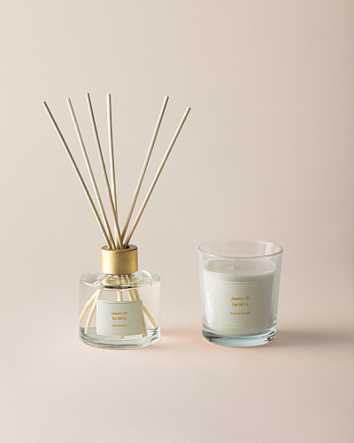 Набор из диффузора и свечи Répertoire Reed, - жасмин, гардения