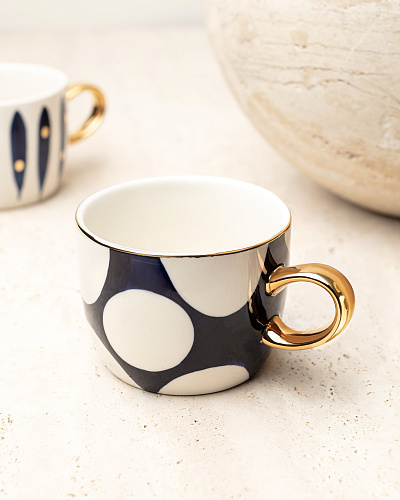 Кружка Ballet 9x13x7,5 см., 400 мл. - белая / синяя