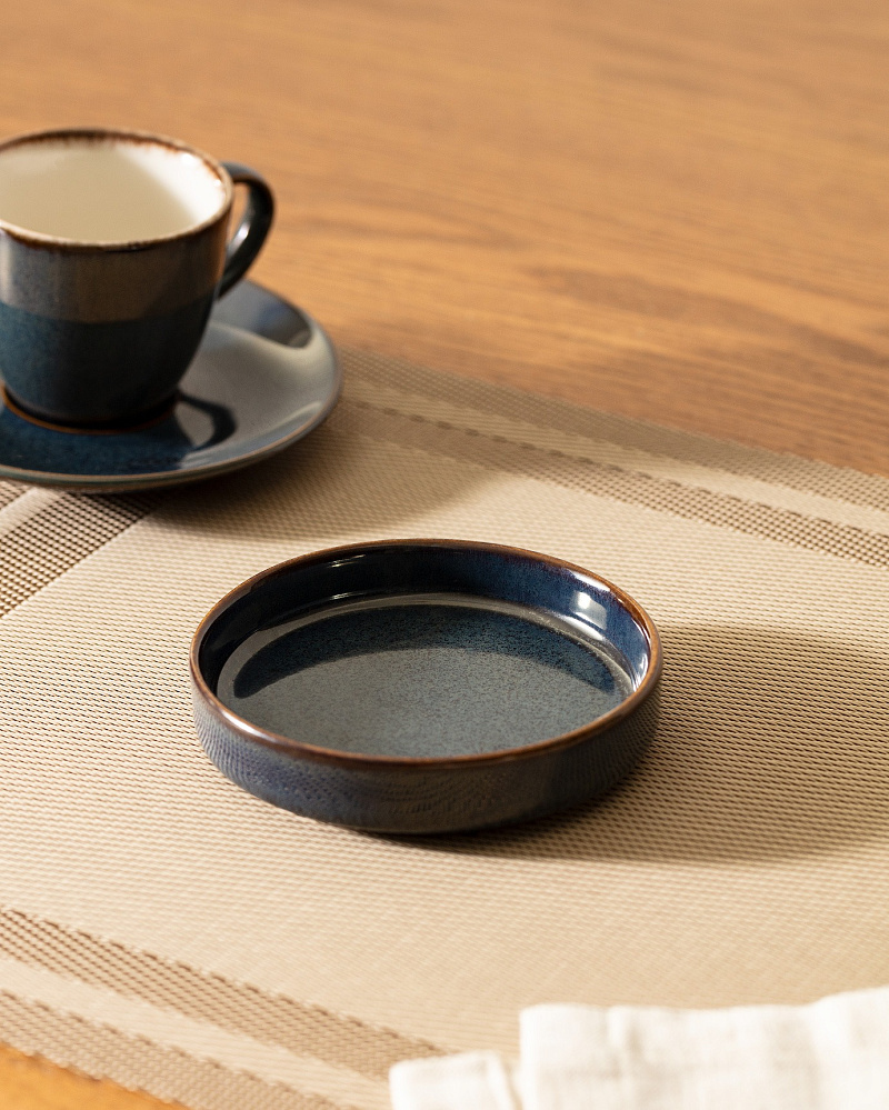 Блюдце Droit 9,5 см. - индиго