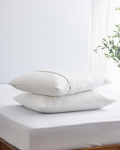 Комплект защитных чехлов для подушек Elicia из 2 шт., 50x70 см. - белый