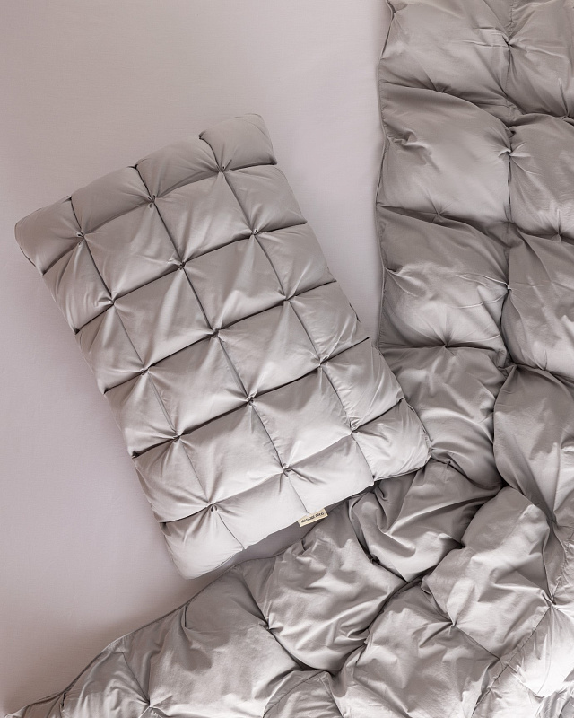 Односпальное одеяло Allure 160x220 см. - светло-серое