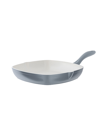Сковорода гриль Nano Ceramic 3,5 л. - белая / серая
